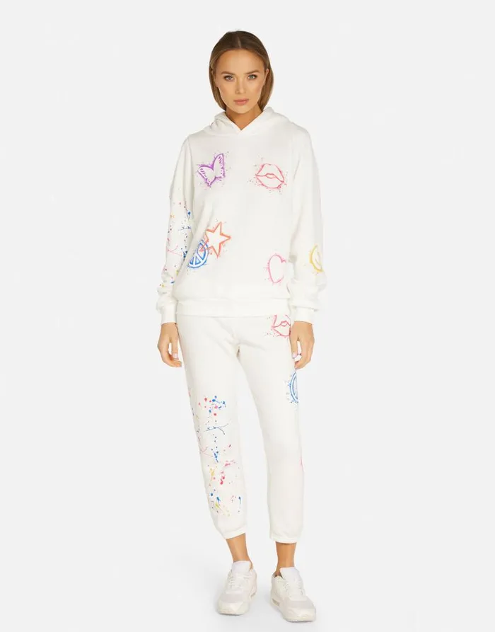 Trina Splatter Elements Milk Women Lauren Moshi Hoodies