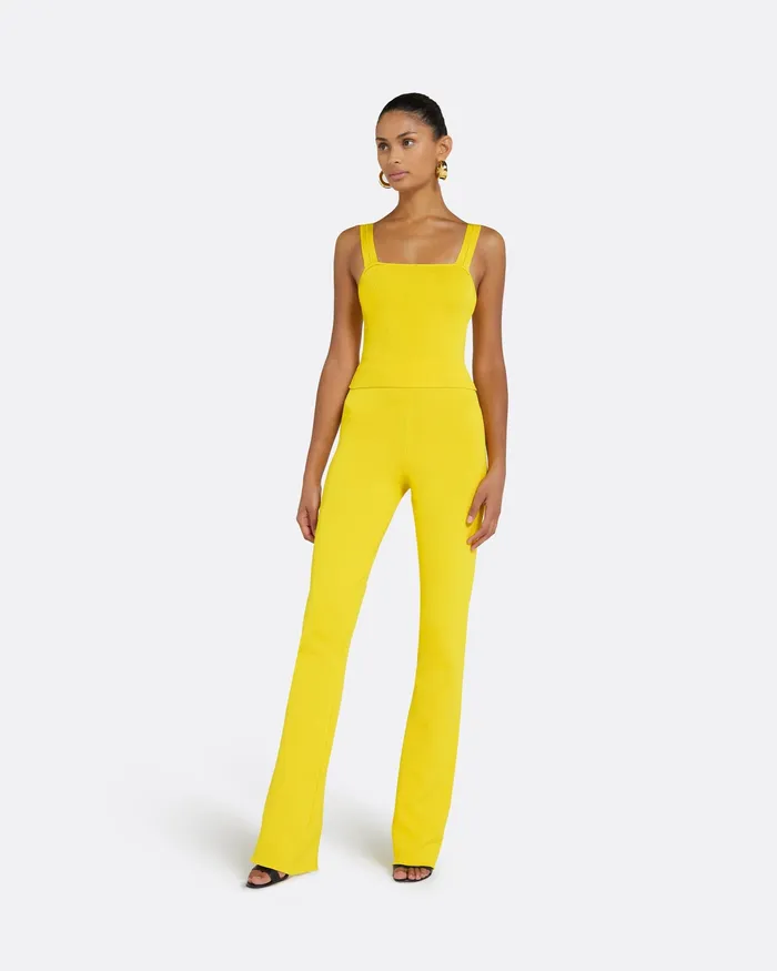 Trousers Safiyaa Women Khuno Canary Knit Trousers Canary