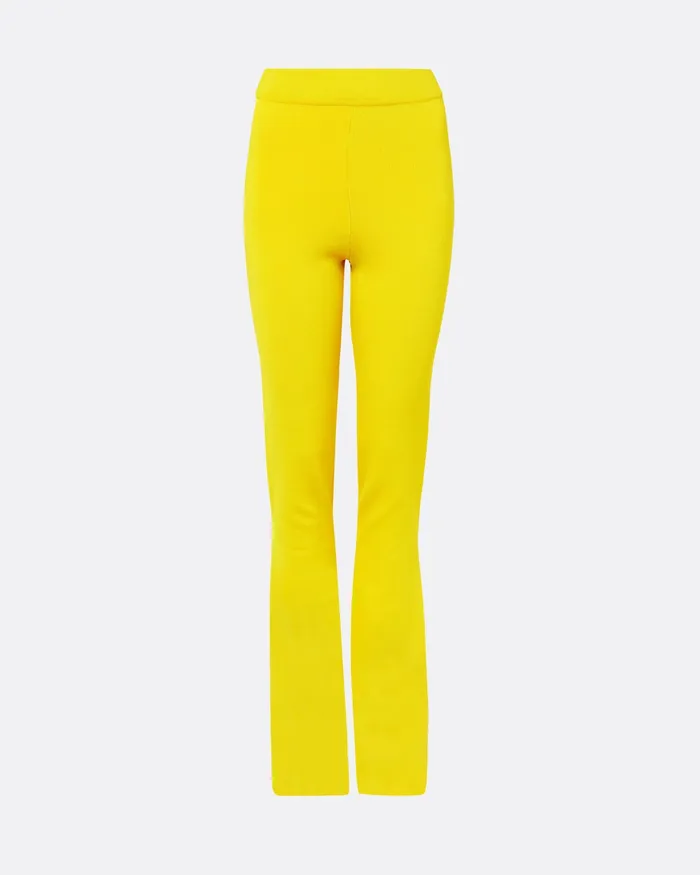 Trousers Safiyaa Women Khuno Canary Knit Trousers Canary