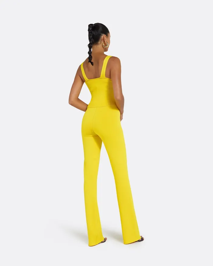 Trousers Safiyaa Women Khuno Canary Knit Trousers Canary