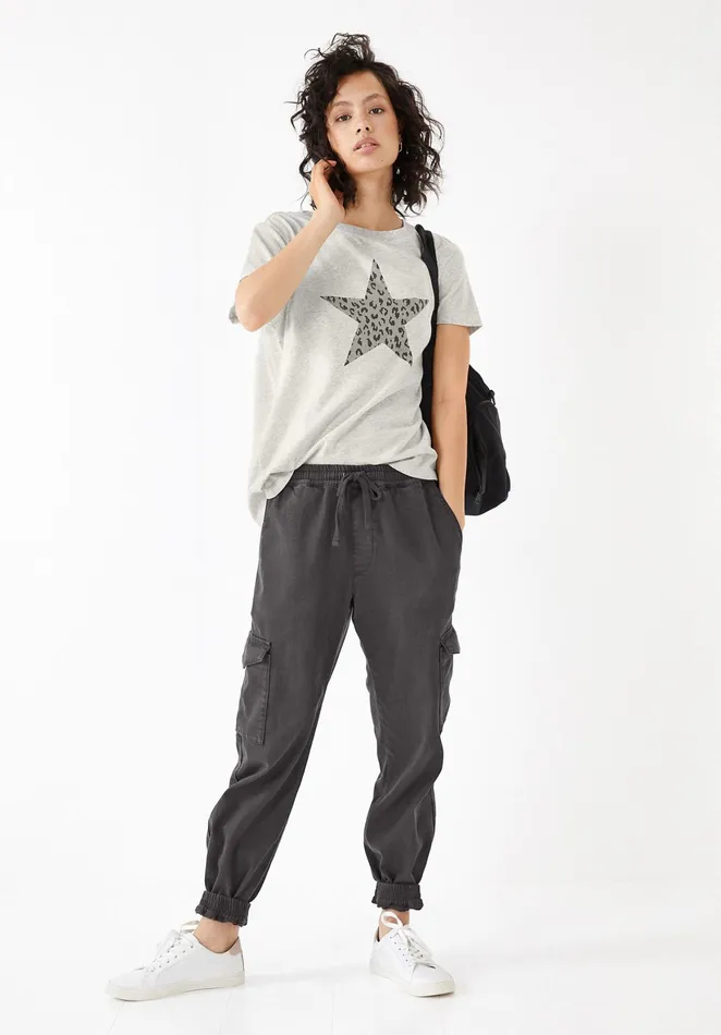 Trousers Women Hush Washed Cargo Trousers Washed Black