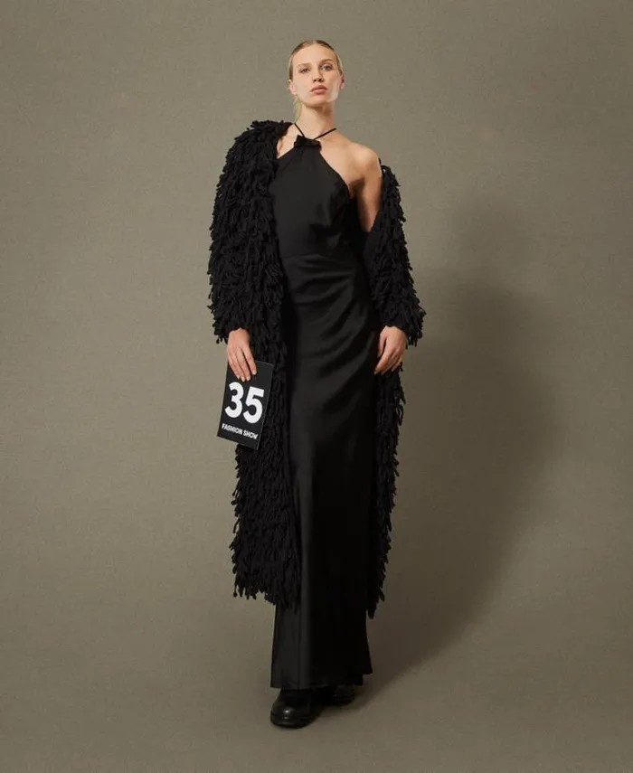Twinset Coats And Trench Coats 039Elizabeth039 Boucl Knit Coat Black 8211 Clothing