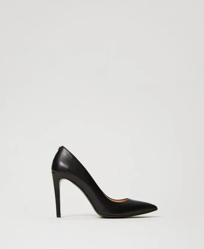 Twinset Court Shoes And Sandals Leather Court Shoes Black 8211 Shoes