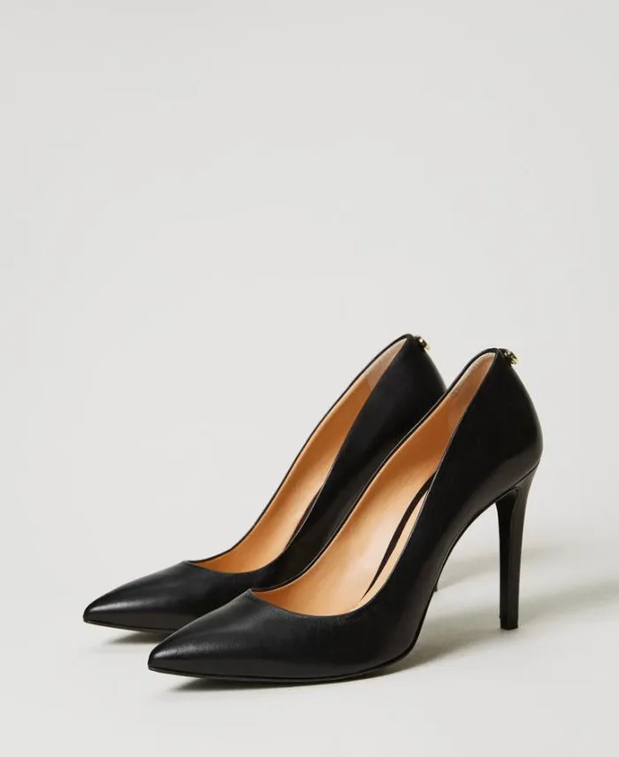 Twinset Court Shoes And Sandals Leather Court Shoes Black 8211 Shoes