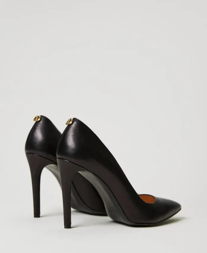 Twinset Court Shoes And Sandals Leather Court Shoes Black 8211 Shoes