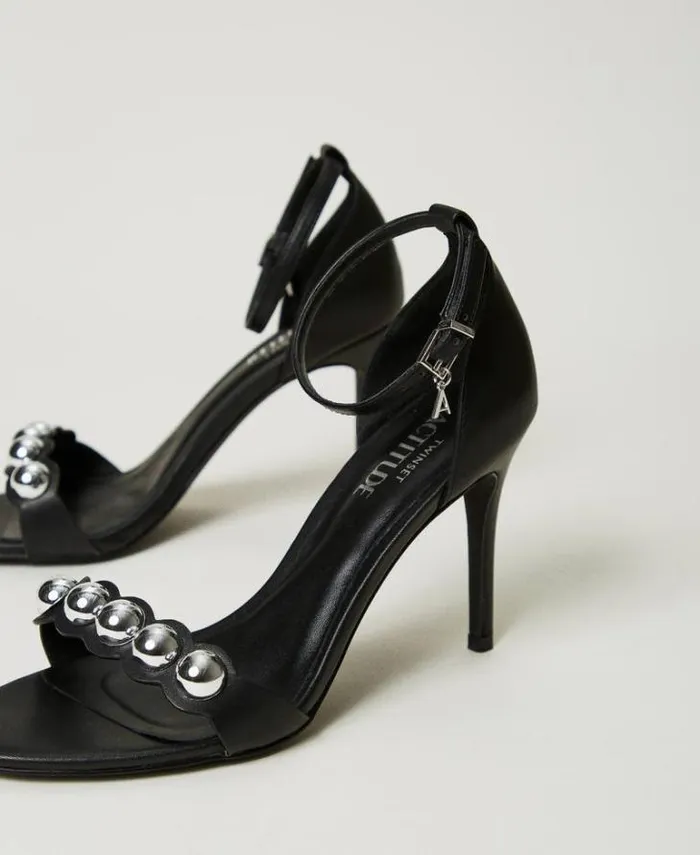 Twinset Court Shoes And Sandals Sandals With Studs Black 8211 Shoes