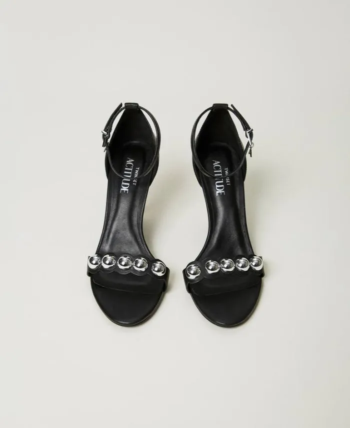 Twinset Court Shoes And Sandals Sandals With Studs Black 8211 Shoes