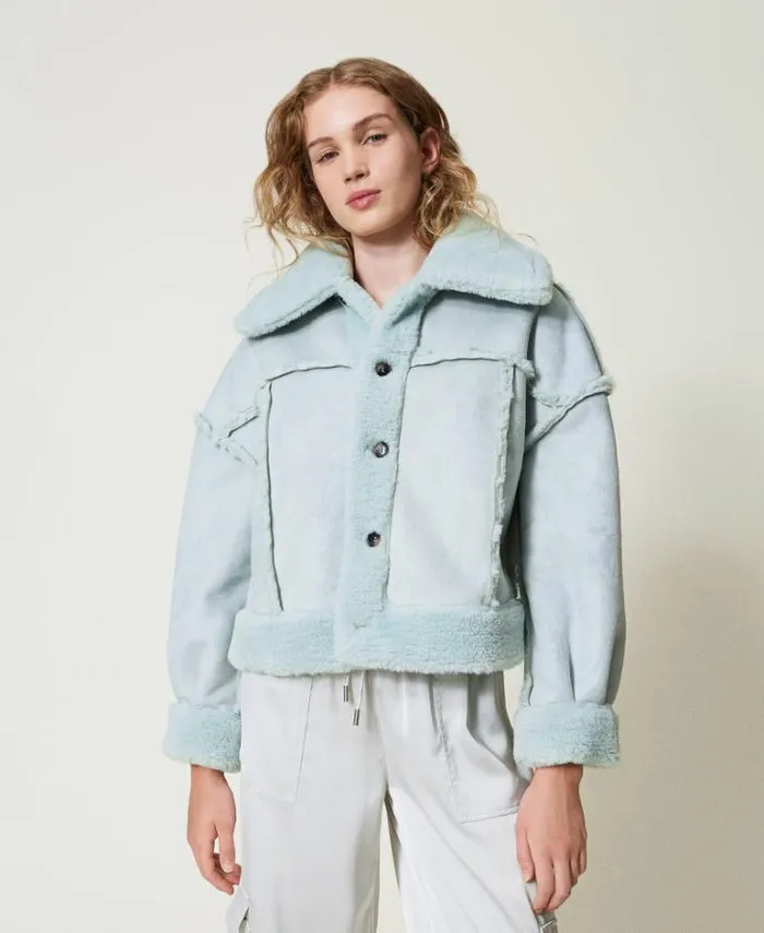 Twinset Jackets And Puffer Jackets Reversible Jacket With Faux Fur Agave Green 8211 Clothing Twinset Jackets And Puffer Jackets Reversible Jacket With Faux Fur Agave Green 8211 Clothing