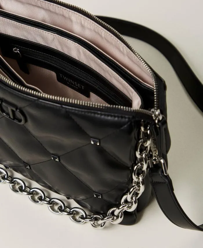 Twinset Shoulder Bags 039Via Manzoni039 Shoulder Bag With Studs Black 8211 Bags