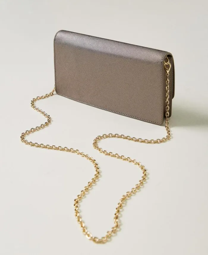 Twinset Shoulder Bags Mini Shoulder Bag With Oval T Silver 8211 Bags