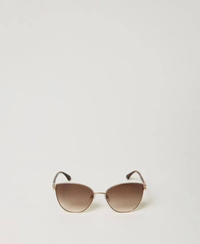 Twinset Sunglasses Steel Cateye Sunglasses Shiny Copper Gold 8211 Accessories