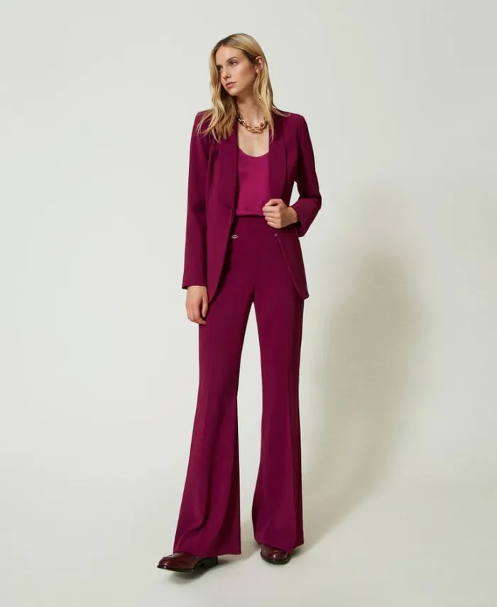 Twinset TShirts And Tops Hammered Satin Top 034red Plum034 Purple 8211 Clothing