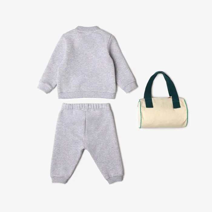 Underwear and Socks Kids Lacoste Babies039 Organic Cotton Joggers Set Grey Chine Cca