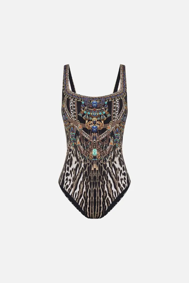 UNDERWIRE SQUARE NECK ONE PIECE CAT WORSHIP Cat Worship Womens Camilla One Pieces