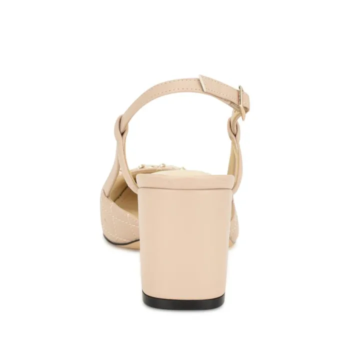Uround Quilted Cap Top Slingbacks Light Natural Women Nine West Heels Uround Quilted Cap Top Slingbacks Light Natural Women Nine West Heels