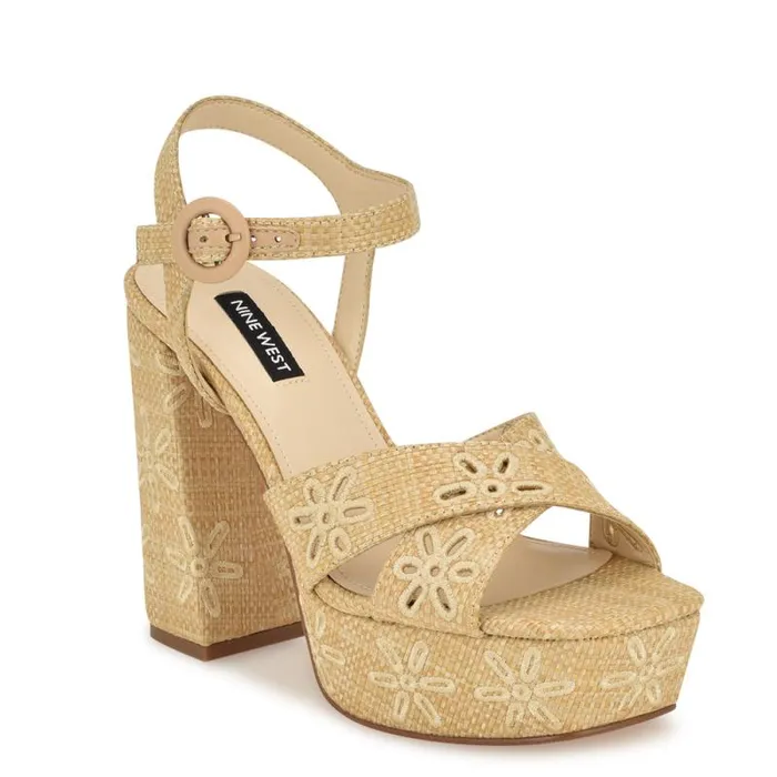 Vallena Ankle Strap Platform Sandals Light Natural Women Nine West Sandals Vallena Ankle Strap Platform Sandals Light Natural Women Nine West Sandals