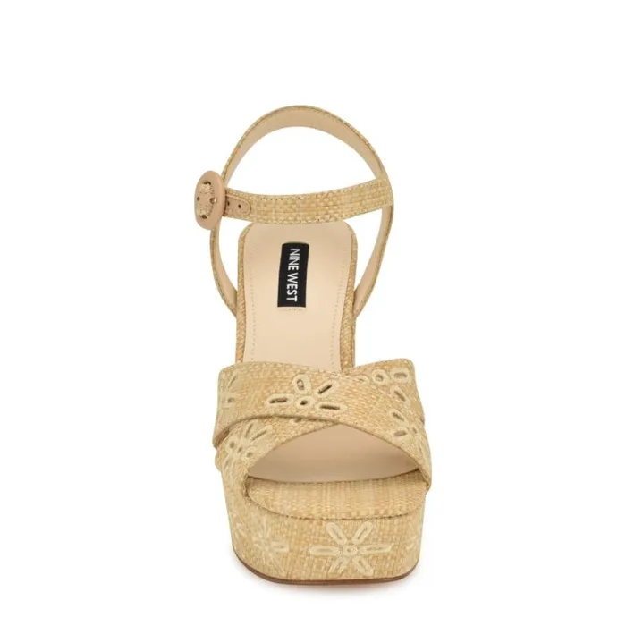 Vallena Ankle Strap Platform Sandals Light Natural Women Nine West Sandals Vallena Ankle Strap Platform Sandals Light Natural Women Nine West Sandals