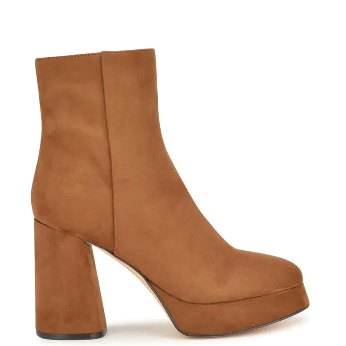 Velo Dress Booties Medium Brown Women Nine West Boots and Booties