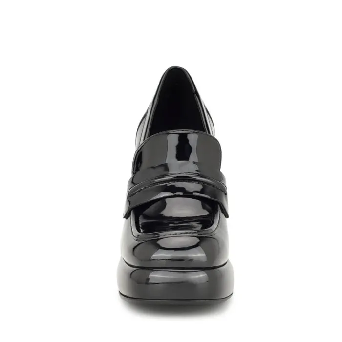 Verge Heeled Platform Loafers Black Women Nine West Heels
