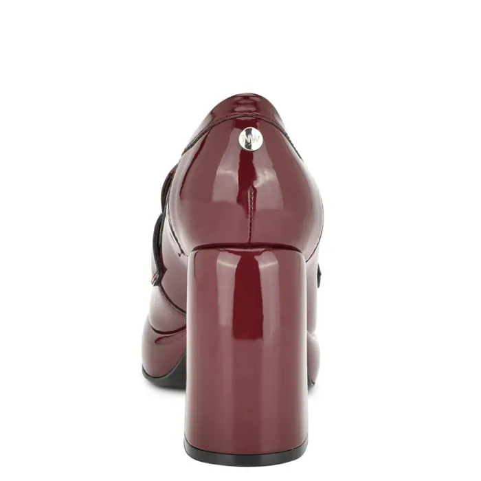 Verge Heeled Platform Loafers Medium Red Women Nine West Heels