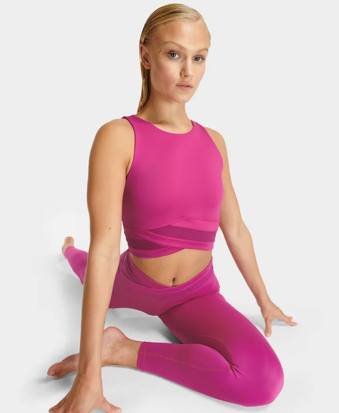 Vest Tops Women Sweaty Betty All Day Wrap Waist Tank Phlox Pink