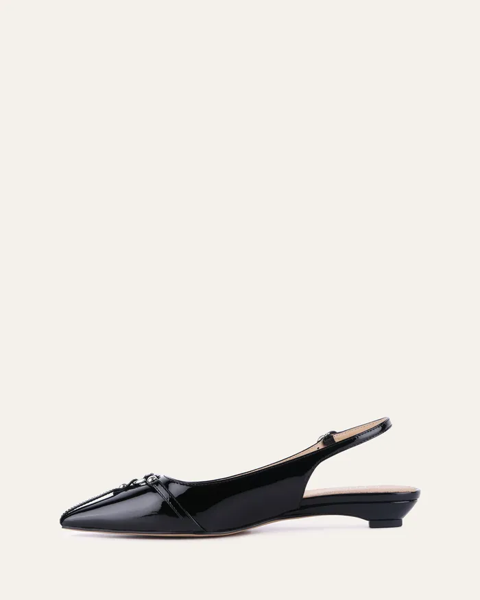 Victoria dress flats black patent DRESS jomercer Women