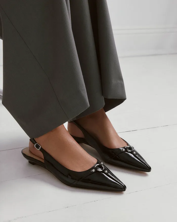 Victoria dress flats black patent DRESS jomercer Women