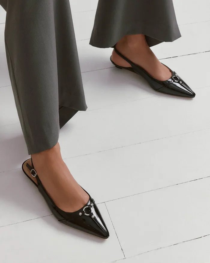 Victoria dress flats black patent DRESS jomercer Women