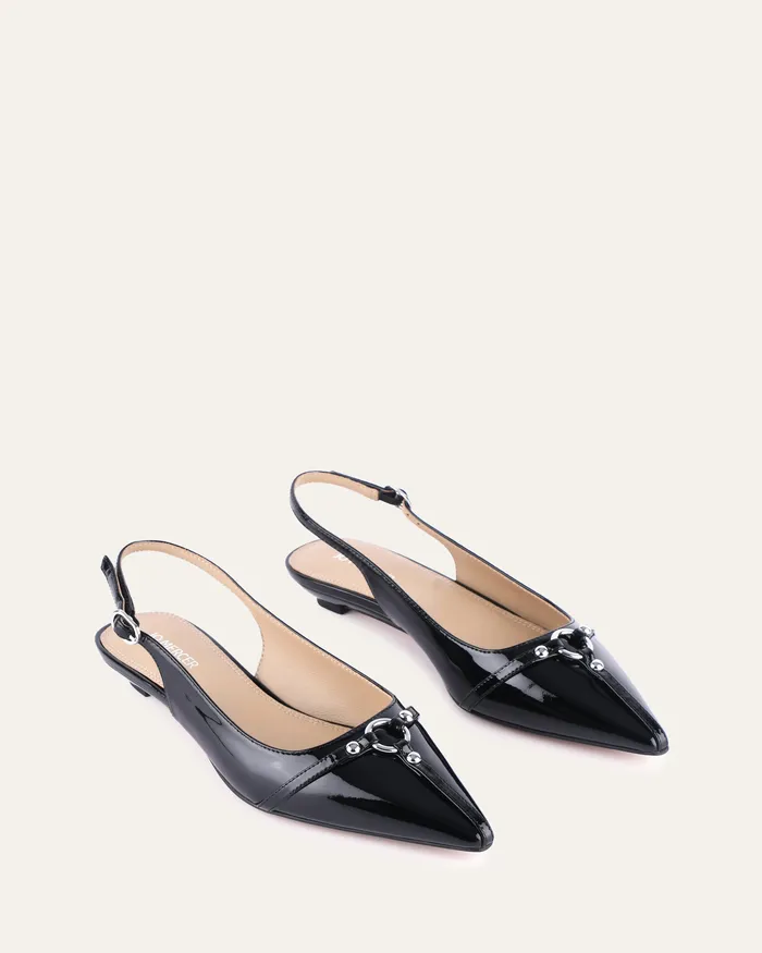 Victoria dress flats black patent DRESS jomercer Women