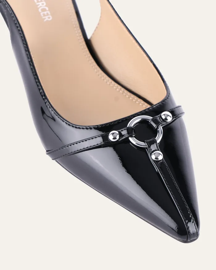 Victoria dress flats black patent DRESS jomercer Women