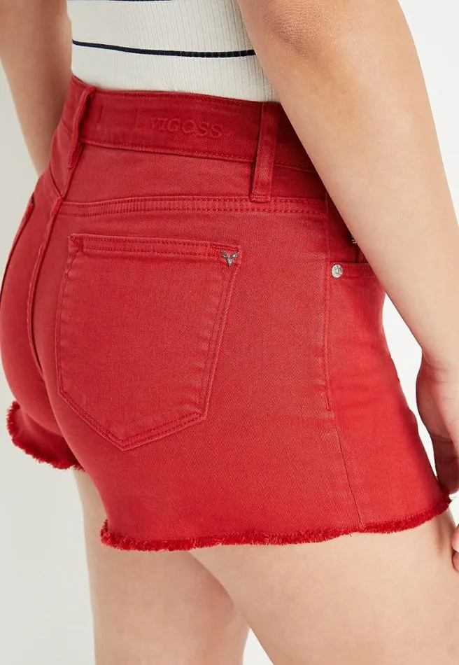 Vigoss Classic High Rise Fray Hem 3In Short Women Maurices Bottoms