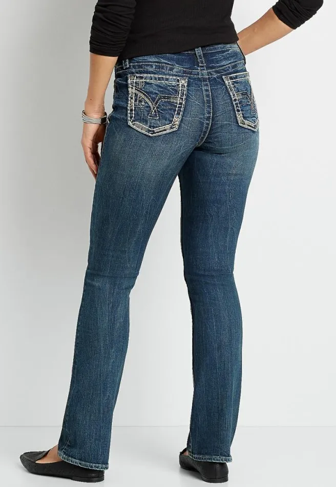 Vigoss High Rise Dark Wash Slim Boot Jean Women Maurices Jeans