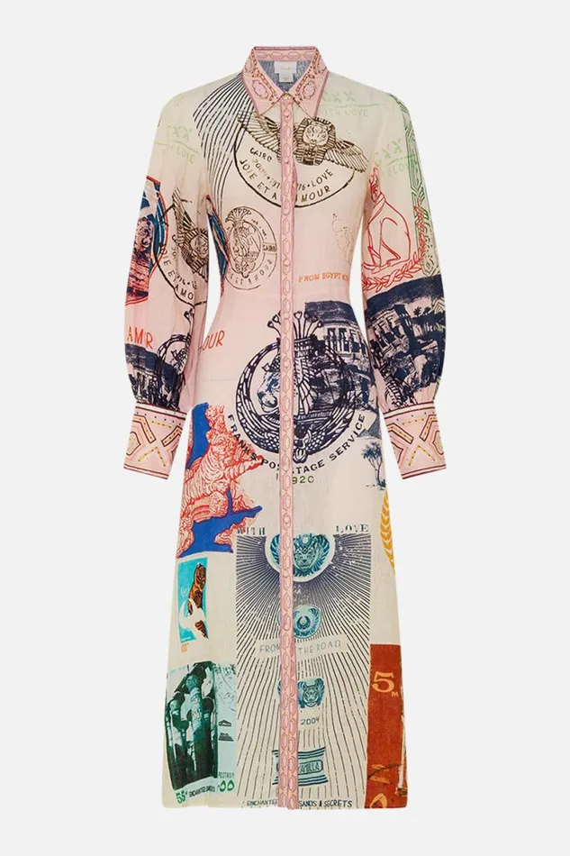 WAIST TIE SHIRT DRESS HAUTE PASSPORT Haute Passport Womens Camilla Dresses