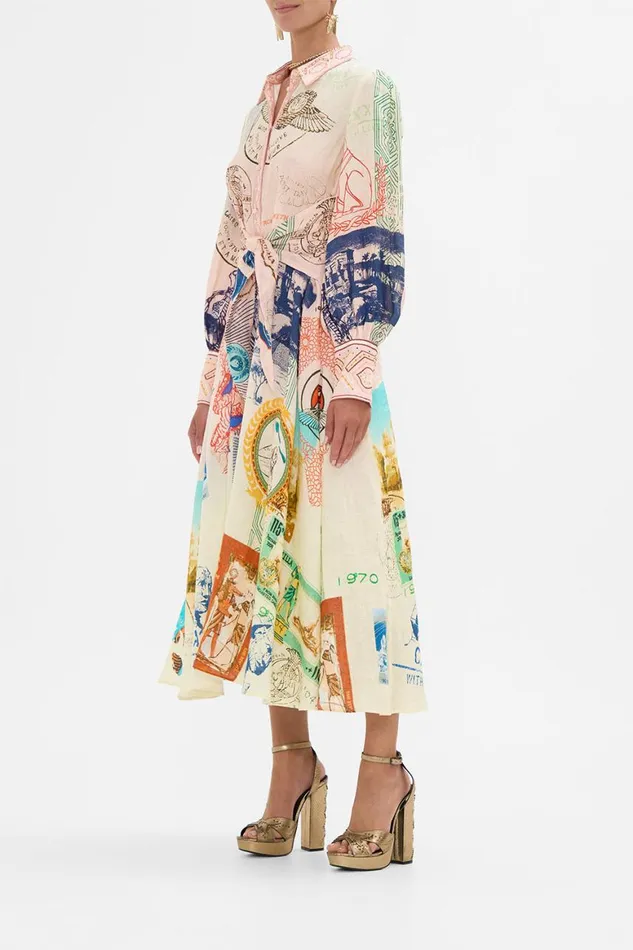 WAIST TIE SHIRT DRESS HAUTE PASSPORT Haute Passport Womens Camilla Dresses