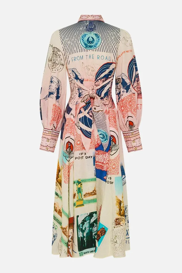 WAIST TIE SHIRT DRESS HAUTE PASSPORT Haute Passport Womens Camilla Dresses