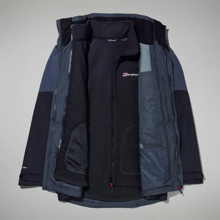 Waterproof Men Berghaus Arran Gemini 3in1 Jacket 8211 Dark GreyBlack