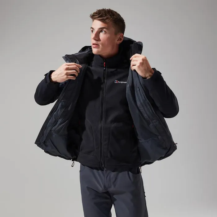 Waterproof Men Berghaus Arran Gemini 3in1 Jacket 8211 Dark GreyBlack
