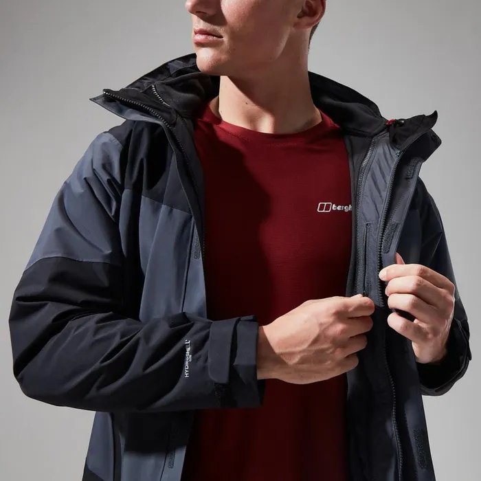 Waterproof Men Berghaus Arran Gemini 3in1 Jacket 8211 Dark GreyBlack