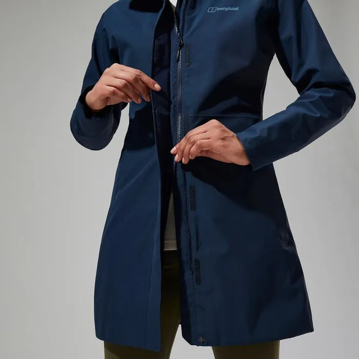Waterproof Women Berghaus Omeara Long Waterproof Jacket 8211 Blue