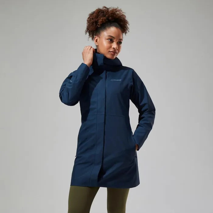 Waterproof Women Berghaus Omeara Long Waterproof Jacket 8211 Blue