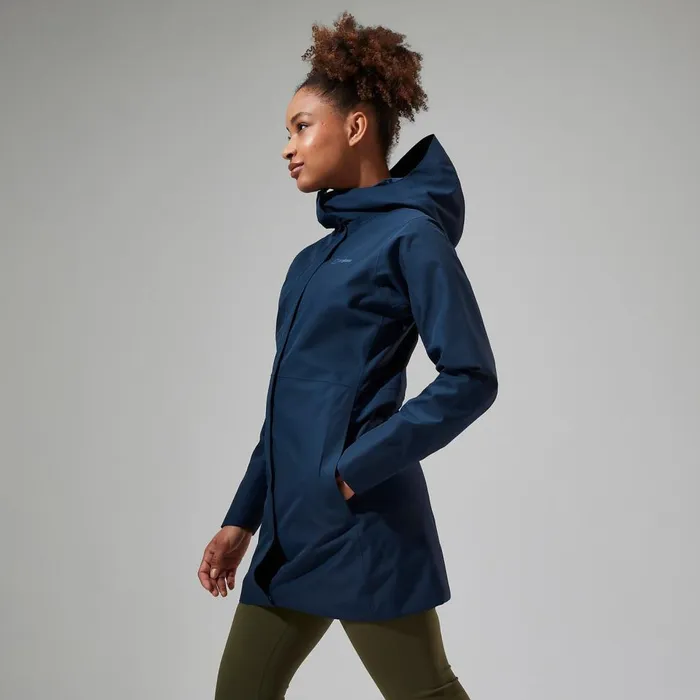 Waterproof Women Berghaus Omeara Long Waterproof Jacket 8211 Blue