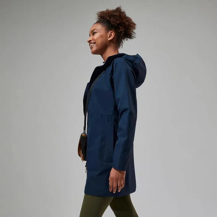 Waterproof Women Berghaus Omeara Long Waterproof Jacket 8211 Blue