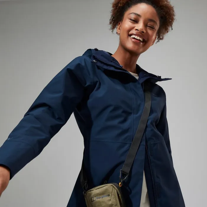 Waterproof Women Berghaus Omeara Long Waterproof Jacket 8211 Blue