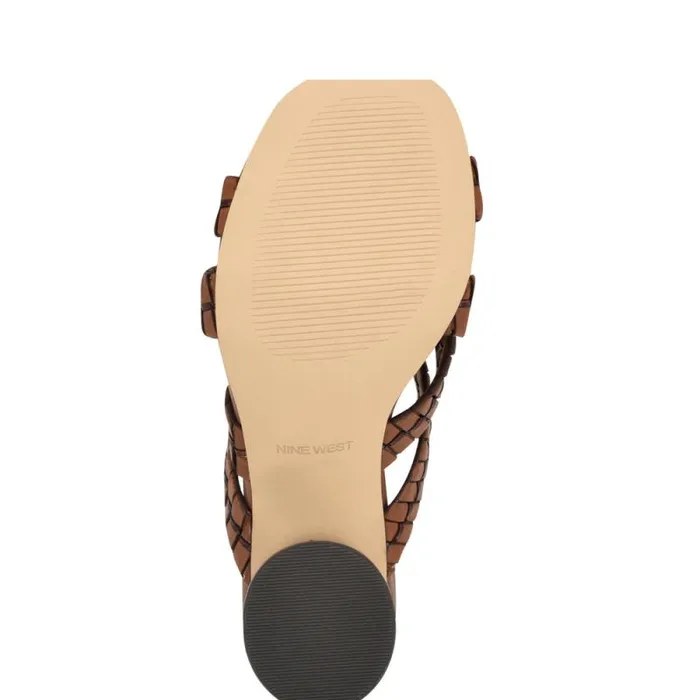 Wenea Strappy Heeled Slide Sandals Brown Women Nine West Heels Wenea Strappy Heeled Slide Sandals Brown Women Nine West Heels