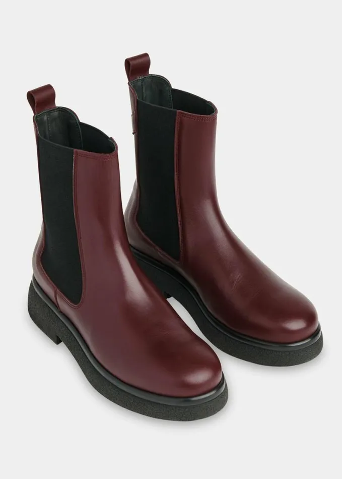 Whistles Aelin Chelsea Boot Burgundy Women Boots