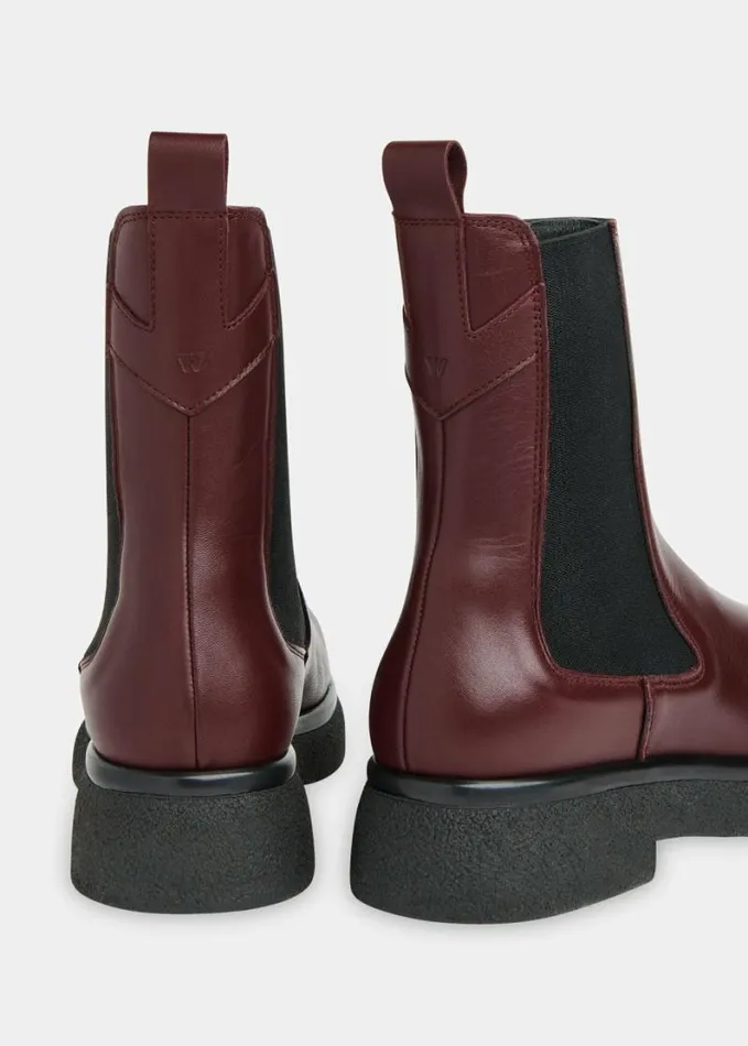 Whistles Aelin Chelsea Boot Burgundy Women Boots