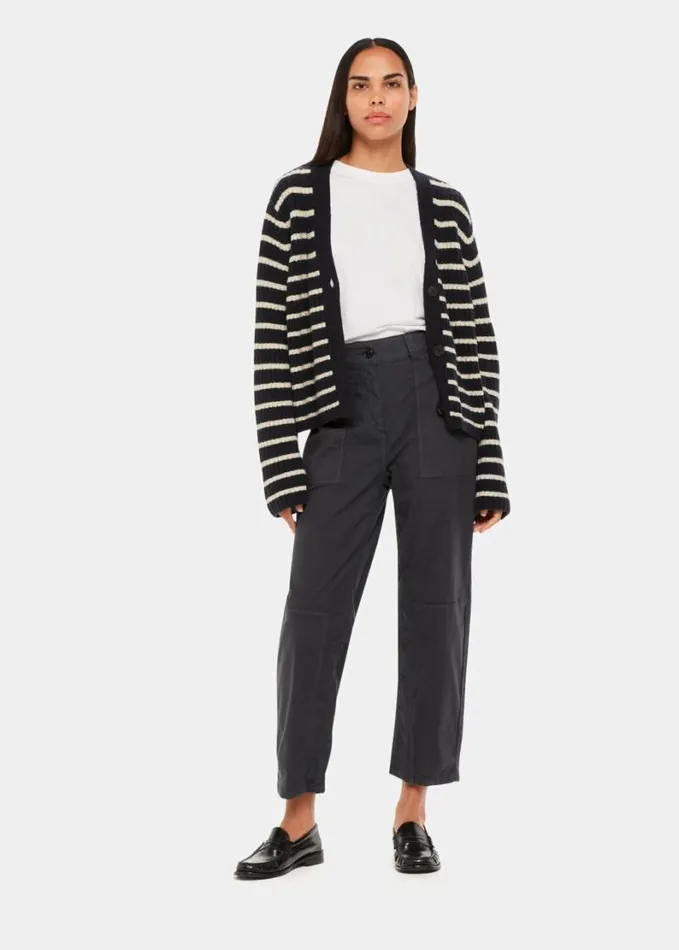 Whistles Alice Pocket Detail Trouser Navy Women Pants