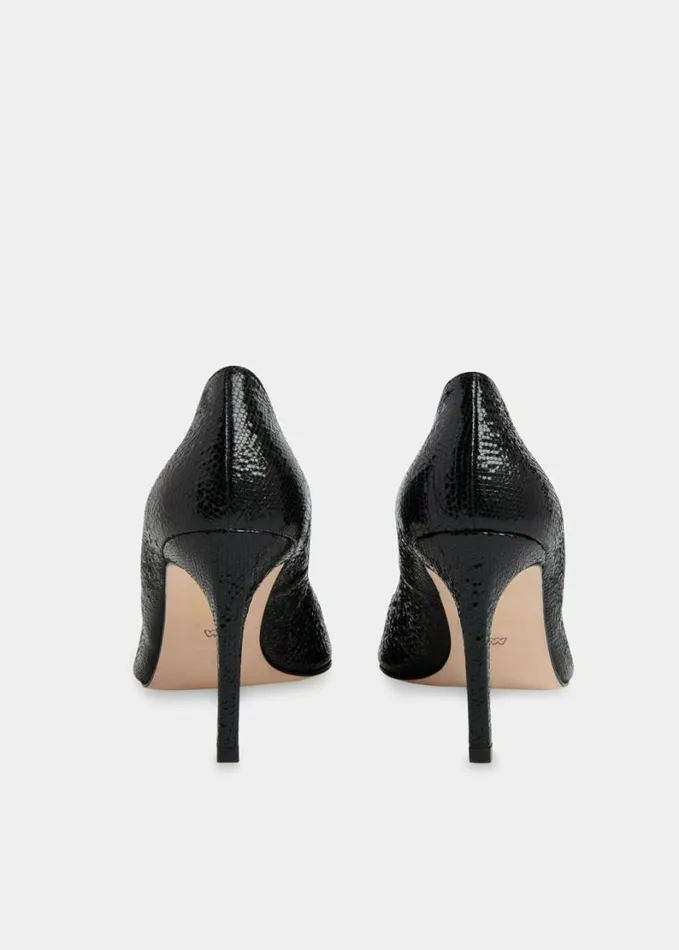 Whistles Corie Textured Heeled Pump Black Women Heels