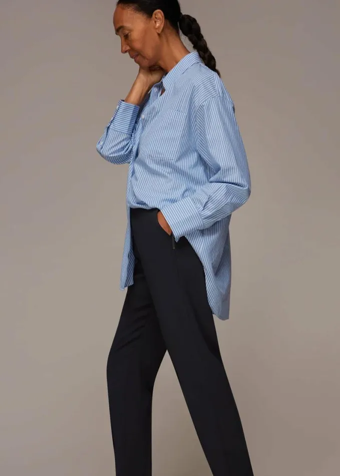 Whistles Ella Essential Trouser Navy Women Pants