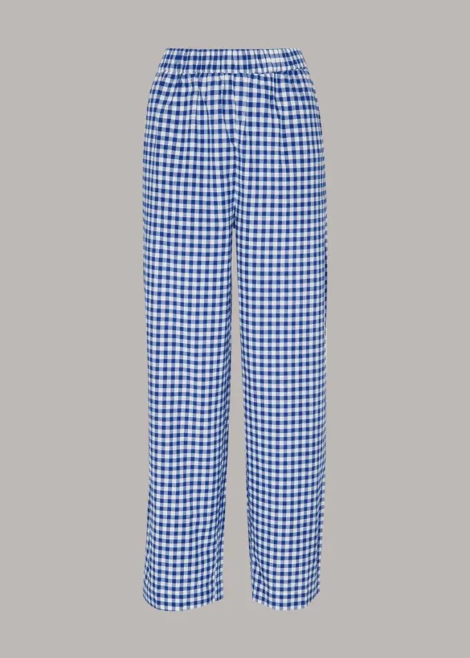 Whistles Gingham Collar Pyjamas Bluemulti Women Pajamas